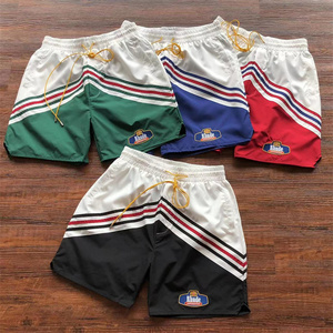 Custom Nylon Street Short Logo Design Double Layer Training Shorts Letters Embroidery Men's Sports Shorts