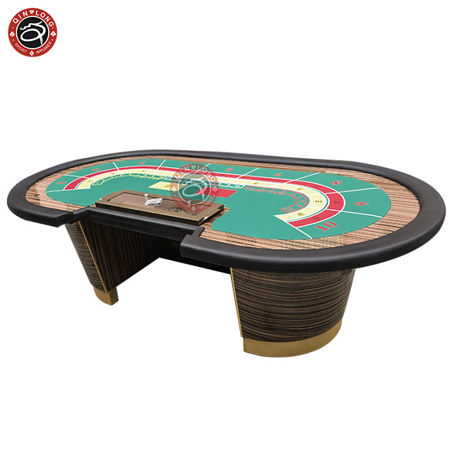 Luxury baccarat table Casino High quality Deluxe Professnional roulette wheels electronic LED Poker Customize