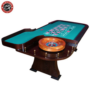 Baccarat Blackjack Texas Poker chips Customize Luxury wooden casino roulette wheels game tables