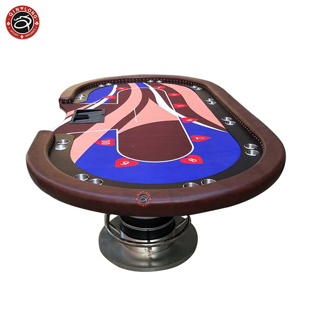 10 player Luxury Texas Poker Table Casino Poker chips Customize electronic LED Professnional Clay Iron ABS Brass