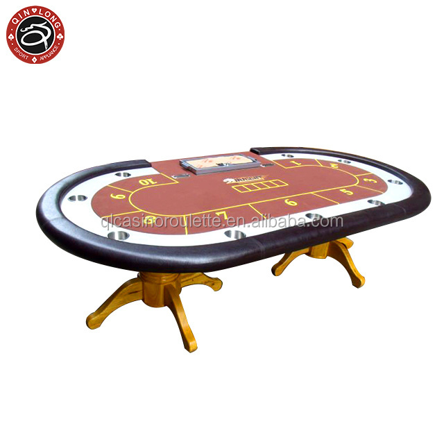 Casino Baccarat Blackjack Texas Poker chips Customize Luxury wooden casino roulette wheels game Poker Table LED