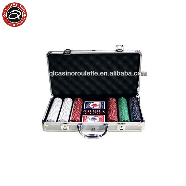 Luxury 300pc aluminium chip box chip set Casino Baccarat Texes Customize Luxury roulette wheels Blackjack table Acrylic Clay