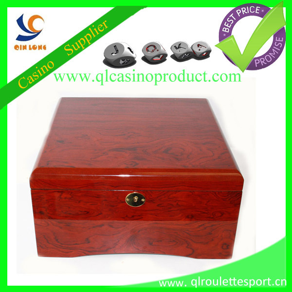 Luxury 750pc poker chips box Wood  tray  set with Casino Baccarat Texas Gambling products Customize Clay Iron ABS roulette wheel