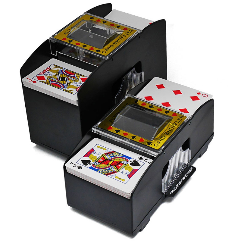 1-4 pairs of automatic shuffler electric plastic dealer baccarat Texas poker Black Jack for casino accessories