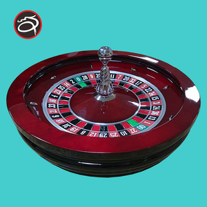 Luxury Casino Red color 32 inch Roulette Wheels with High quality Solid wood for  Professional Casino