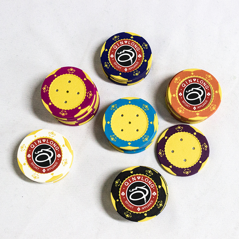 14g ABS Clay  poker chips custom logo double color chips Casino clay poker chips for casino