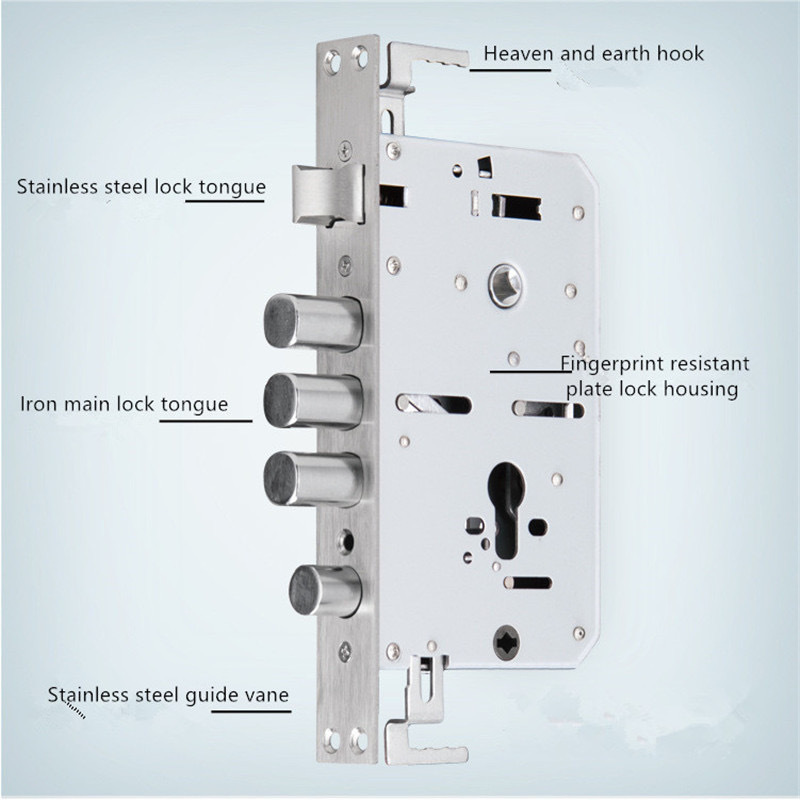 Good Quality Various Sizes Intelligent Lock Body Stainless Mortise Latch Lock for Smart Door Locks