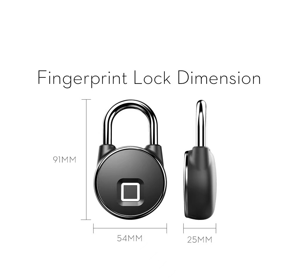 Smart Lock Fingerprint Wholesale Biometric Padlocks With Bluetooth Tuya Waterproof IP65