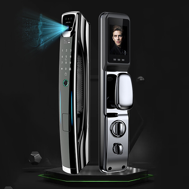 S937MAX 3D Face Recognition Cat's Eye Camera Fingerprint Video Calling Remote Visual Intercom Smart Door Lock