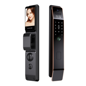 S909MAX USmart GO APP 3D Face ID Biometric Fingerprint Code Key Card Smart Door Lock with Video Calling