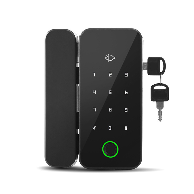 Qleung G8S Bluetooth App Remote Control  Cerradura inteligente Password Card Biometric Fingerprint Smart Glass Door Lock