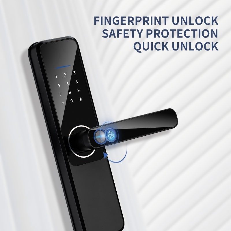 Hot Sale S802 Smart Locks Tuya Wifi Remote Control TTlock App Finger Print Password Card Key Digital Door Lock