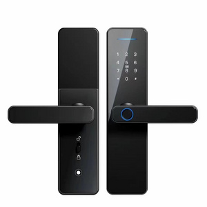 QLEUNG Factory Price Smart Fingerprint Door Locks 8 Languages Digital Locks Tuya Wifi TTlock App With Password Rfid  Card