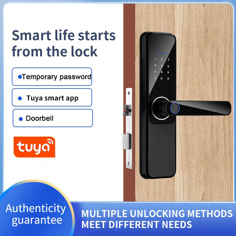 Hot Sale S802 Smart Locks Tuya Wifi Remote Control TTlock App Finger Print Password Card Key Digital Door Lock