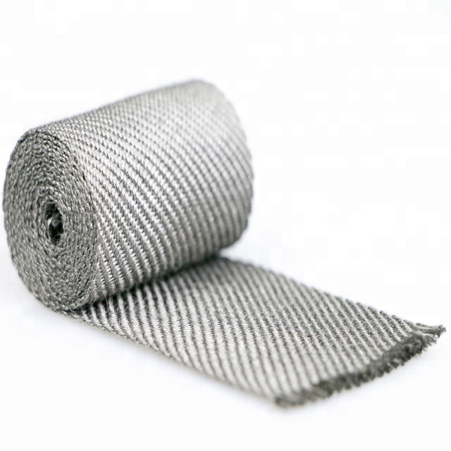 Anti Radiation Fabric Silver conductive ruched sintered metallic Fiber Fabric