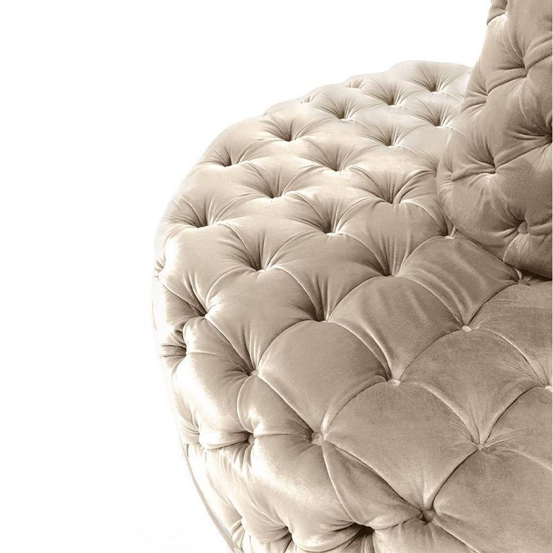 Italian Modern Cirble sofa Upholstered Velvet Round Sofas Tufted Button Couch For Hotel