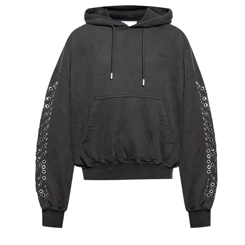 450 Heavy clothing Custom logo Crop men's hoodie blank drop shoulder hoodie string high quality loose nine point hoodie