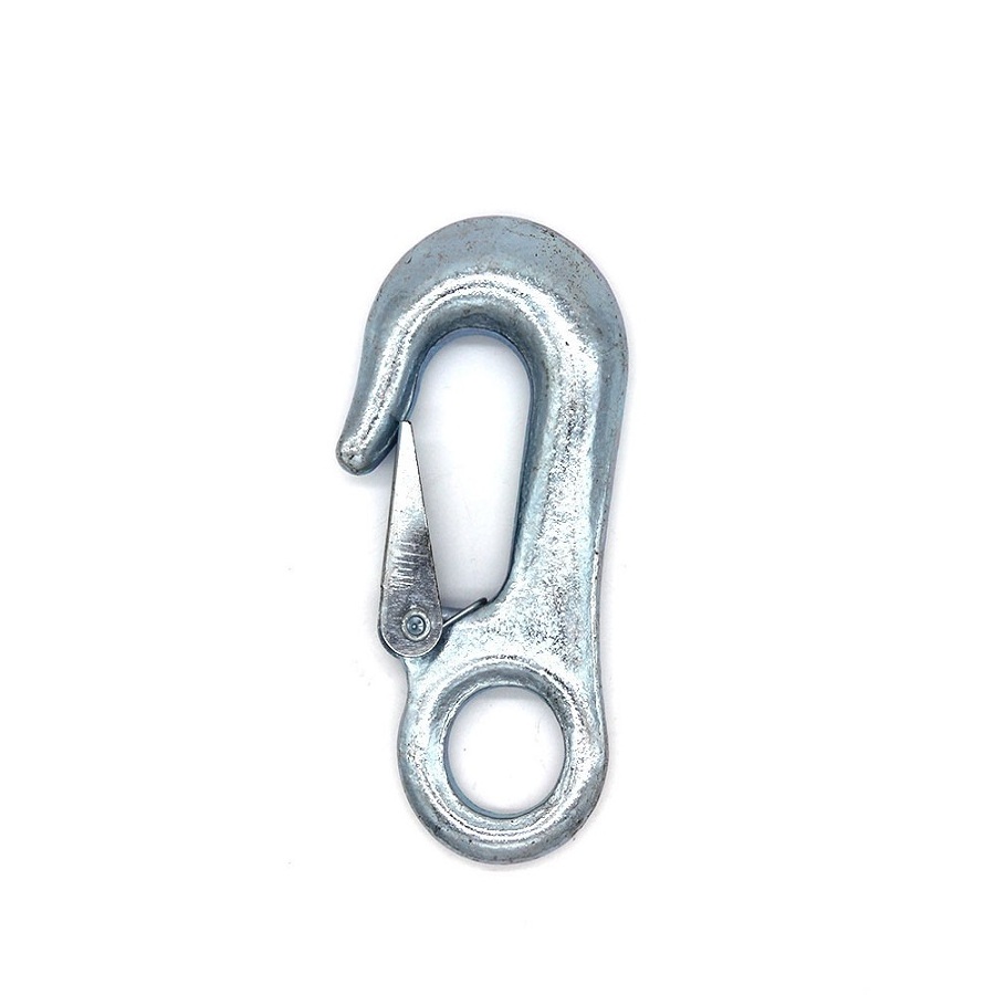 Hot hook Forged Eye Hoist Hook With Safety Latch Eye Slip Hook