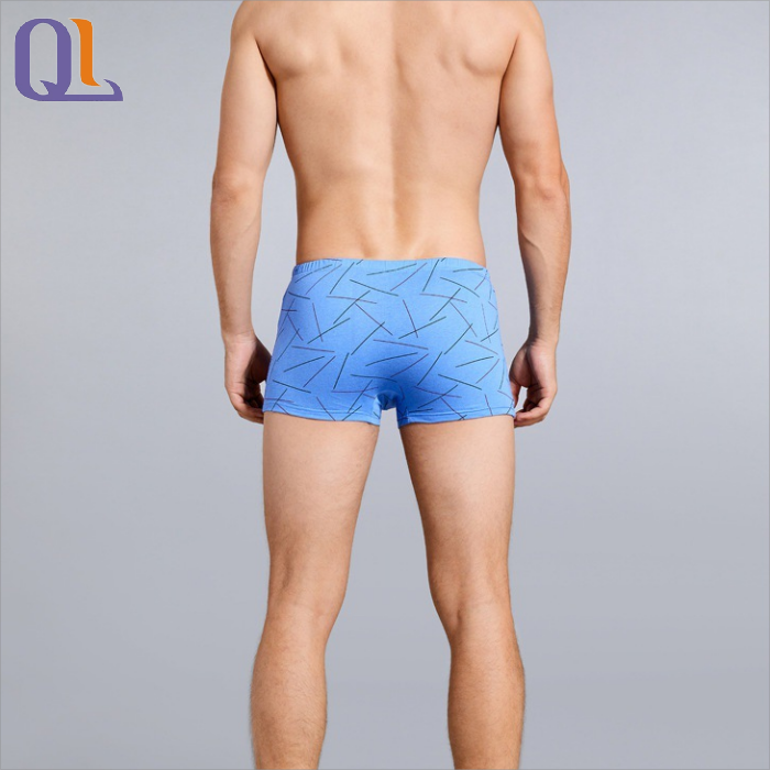 Young Men Boxer Briefs High Elastic Printed Cotton Underwear