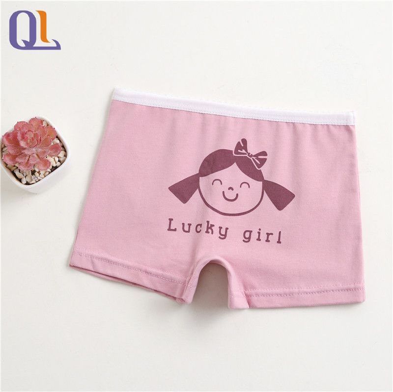 Factory price underwear for Kids cotton underwear Moisture Wicking Elastic Children Boxer Briefs Cute Print Girls Leggings