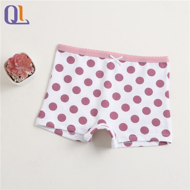 Factory price underwear for Kids cotton underwear Moisture Wicking Elastic Children Boxer Briefs Cute Print Girls Leggings