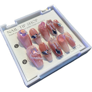 High Quality Reusable ABS Artificial Fingernails Customized Package Best Quality False Glue Nails Press Nails