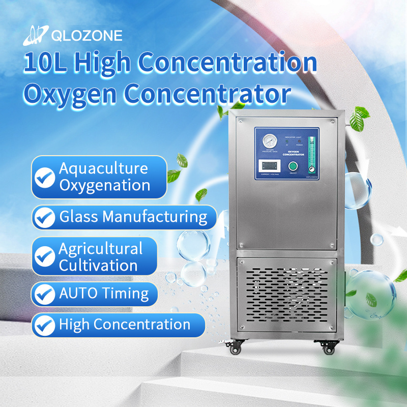 Qlozone 10 lpm oxygen gas generation equipment air compressor built in psa oxygen generator concentrator