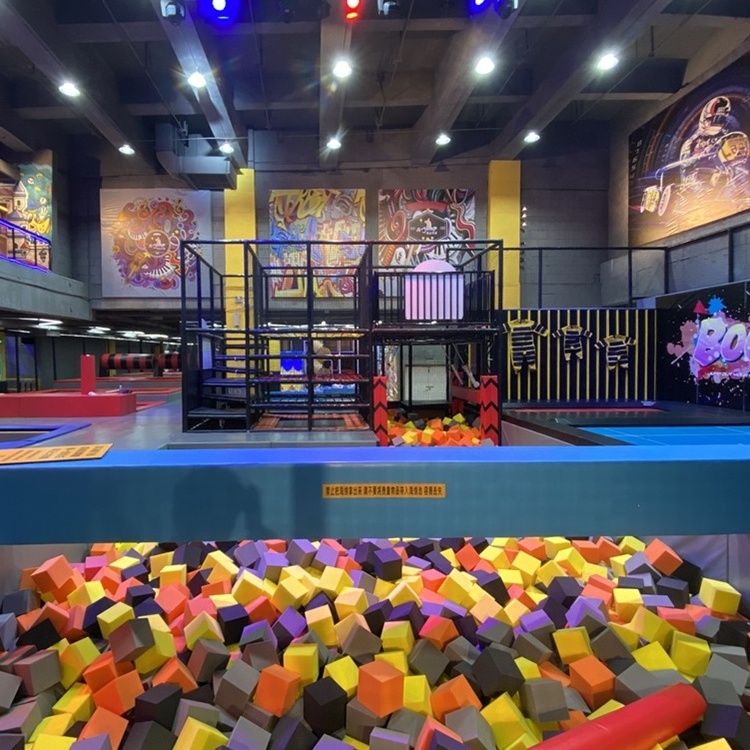 Wholesale Soft Play Equipment Big Fitness Jumping Amusement Kids Indoor Trampoline Park indoor in ground trampoline