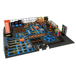 Professional Customized Colorful Big Commercial Indoor Trampoline Park Equipment For Adult