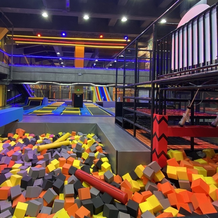 Wholesale Soft Play Equipment Big Fitness Jumping Amusement Kids Indoor Trampoline Park indoor in ground trampoline