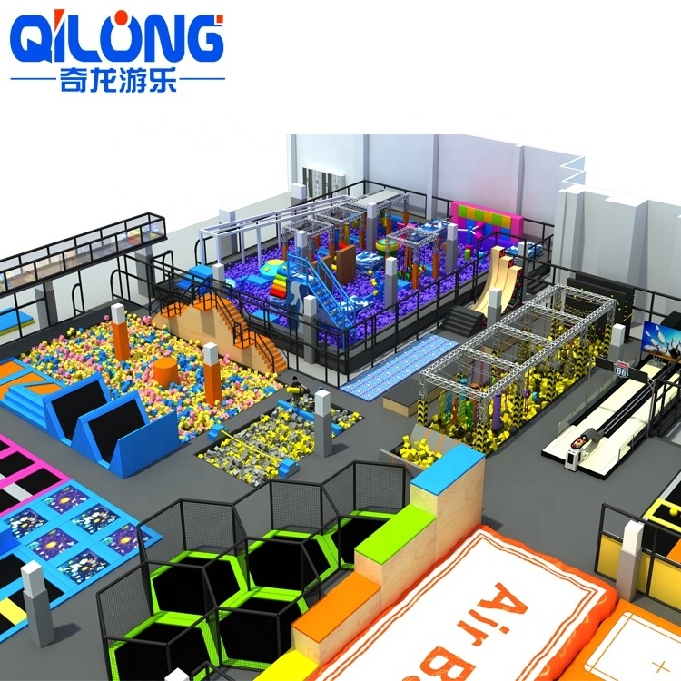 Wholesale Soft Play Equipment Big Fitness Jumping Amusement Kids Indoor Trampoline Park indoor in ground trampoline