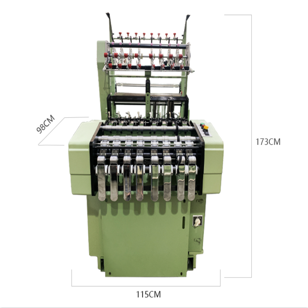 Fiver Long Chain Metal Plastic Net Zipper 8 Tape Loom Machine sewing machine industrial Belt Yarn Weaving Webbing Machine