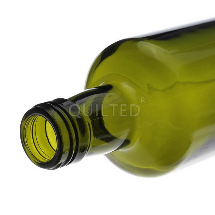 Wholesale 500 ml  Empty Amber Green Round Square Glass Olive Oil Cooking Bottles With Cap