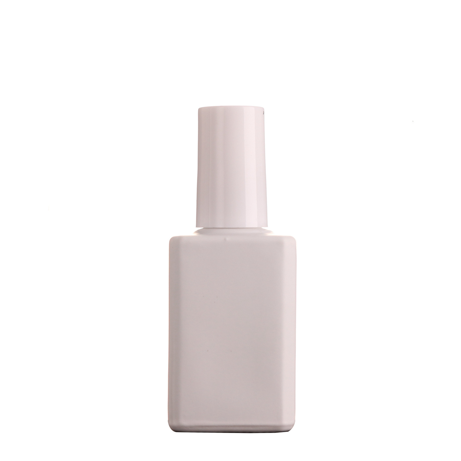 15 ML Rectangle Shaped Empty Nail Polish Glass Bottle with Plastic Brush High White Glass Embossed Logo Printer Logo Beverage