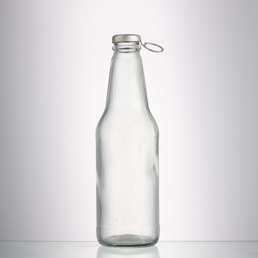 300 ml Clear Round Glass Bottle for Drink Soda Beverage