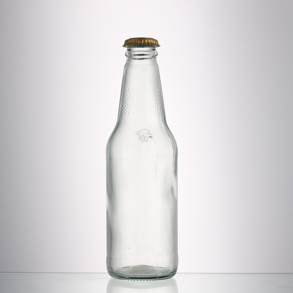 300 ml Clear Round Glass Bottle for Drink Soda Beverage