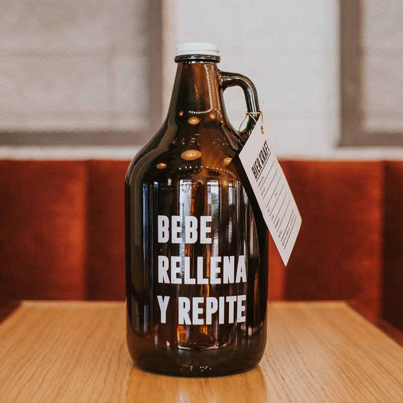 Fast Rack 64 oz Growler 1/2 Gallon Glass Beer Growler Half Gallon Glass Jug Clear Growlers for Beer  fruit wine bottle