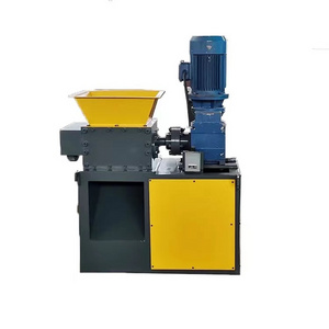 double shaft steel scrap wire cars tire metal shredders  plastic price waste textile shredding machine