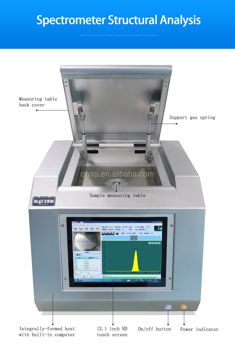 X-MAY05 Metal Spectrometer ,Gold Karat Density Testing , Silver Purity Analyze Price