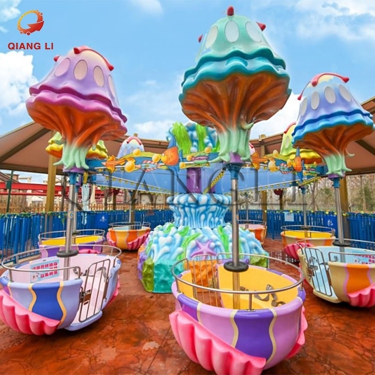 Happy jellyfish theme park rides for sale Happy jellyfish ride amusement park machine swing Happy jellyfish