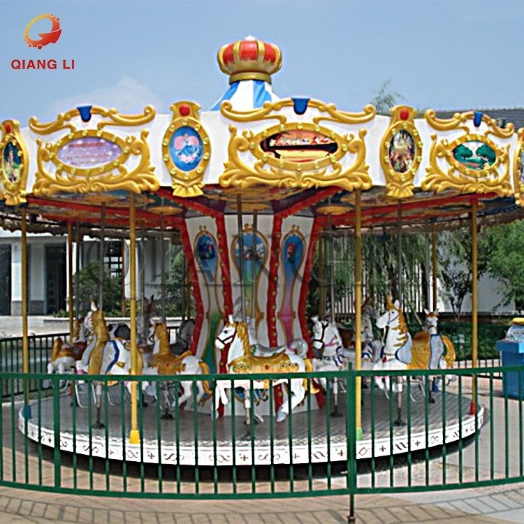 Electric fiberglass carousel horses for sale merry go round carousel amusement ride amusement outdoor carousel horse