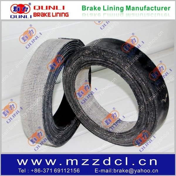 Brake friction material. Non Asbestos rubber based bake roll lining