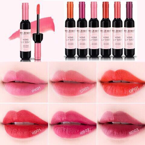 Korean Waterproof Wine Red Shape Lip Tint Baby Pink Lip For Women Batom Makeup Liquid Lipstick Lipgloss Cosmetic