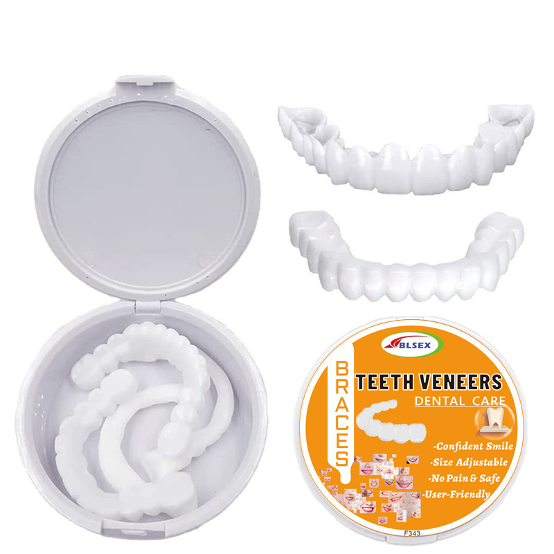 Drop shipping 2022 NEW Perfect Smile Teeth Cover  Comfort Fit Flex Teeth Veneers Upper/ Lower Teeth Set  snap on tooth care