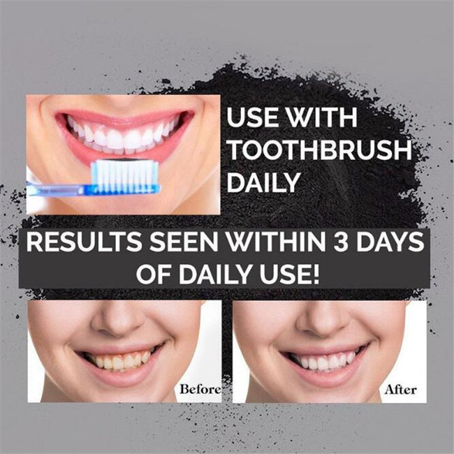 Whitening Teeth powder Oral Hygiene Cleaning Teeth Whitening Stains Tartar Removal Activated charcoal powder  private logo