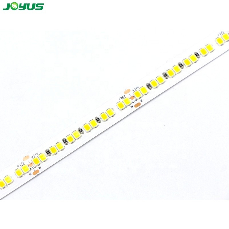 double color smd 2835 led strip light 120 240 leds 60d flexible ip65 10mm 20W ip20 DC24V customized 2024 WW+CW 2700K+6500K