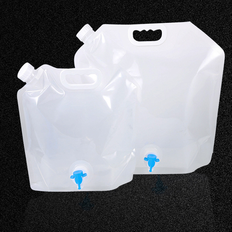 Hiking Camping Water Bag Beer Juice Oil used BPA Free 5L 10 liter foldable plastic water container bag bottle with faucet