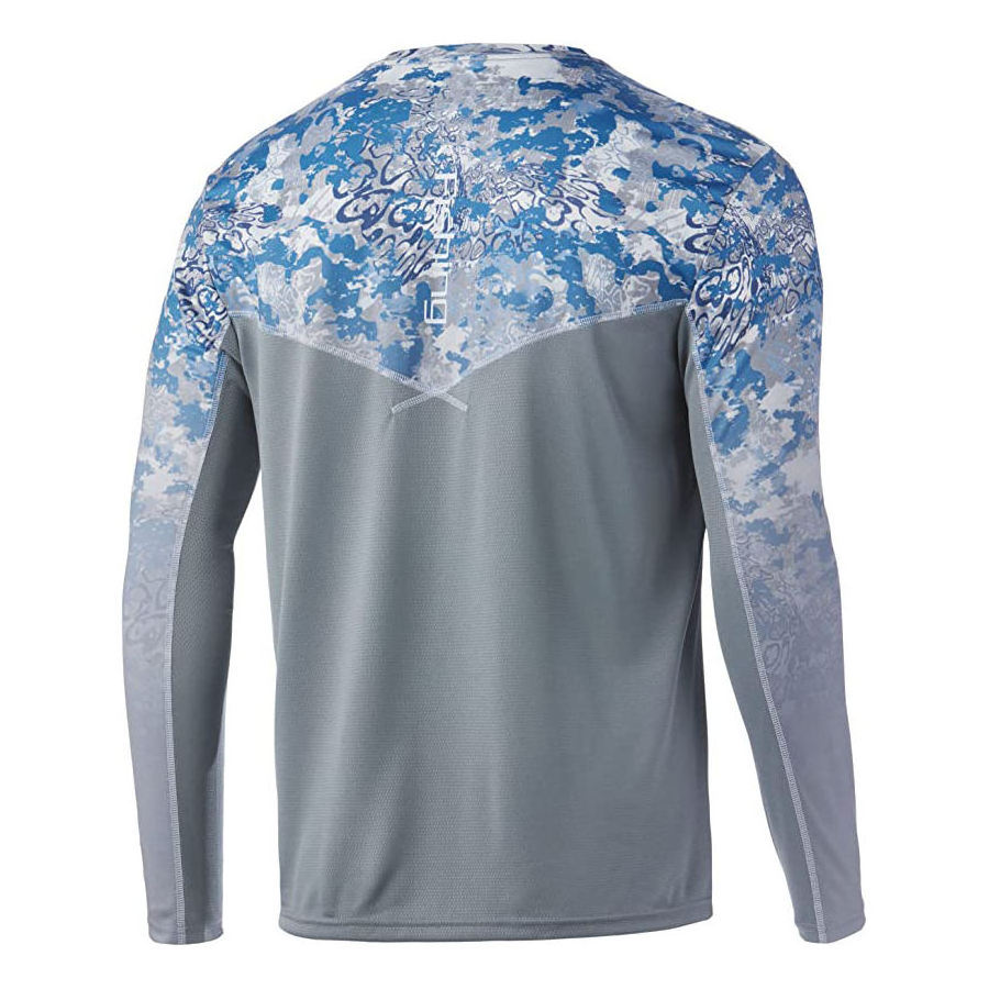 Men'S Clothing Designer Bulk Wholesale Fishing Shirts Sublimation Spf Fishing Long Sleeve O Neck Tshirt Fishing Shirts For Men