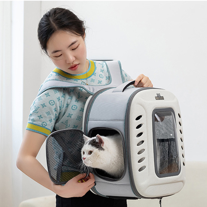 TTT Foldable Oxford Breathable Backpack Expandable Other Pet Carriers & Travel Products Pet Travel Bag For Puppies Dogs Cat