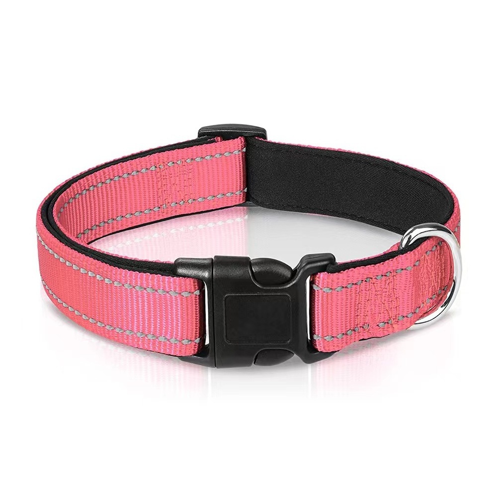 TTT Wholesale Pet Product High Quality Non Strangled Adjustable Nylon Training Waterproof Gold Dog Collar